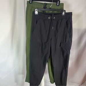 Aeropostale Tech‎ Jogger Pants (2pair) Olive Green & Black Size Small